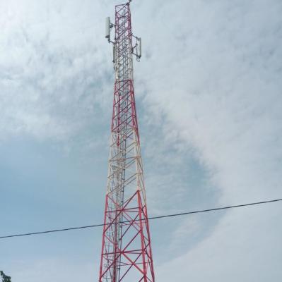 China Sst Angular 10meter Telecommunication Steel Tower Galvanized With Aviation Light for sale