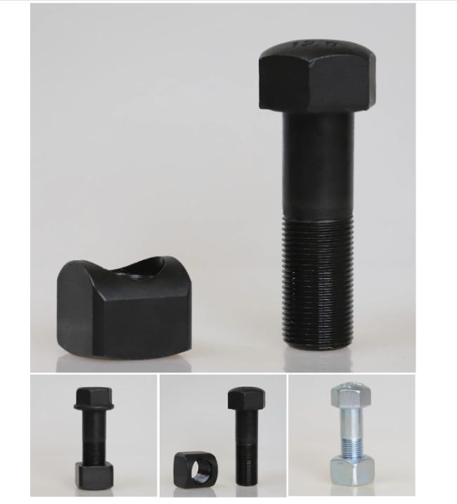 Excavator track shoe fixing bolts for heavy machinery