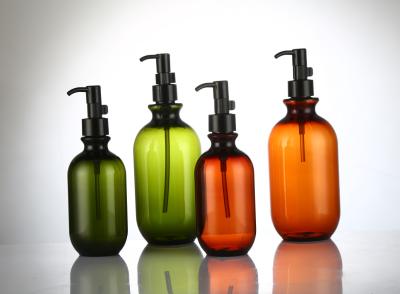 China Empty Shower Gel Shampoo And Conditioner Bottle PET Body Wash Clear Round Shampoo Bottle for sale