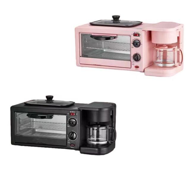 Multifunctional 3-in-1 Breakfast Maker Electric Oven Frying Pan Coffee Machine