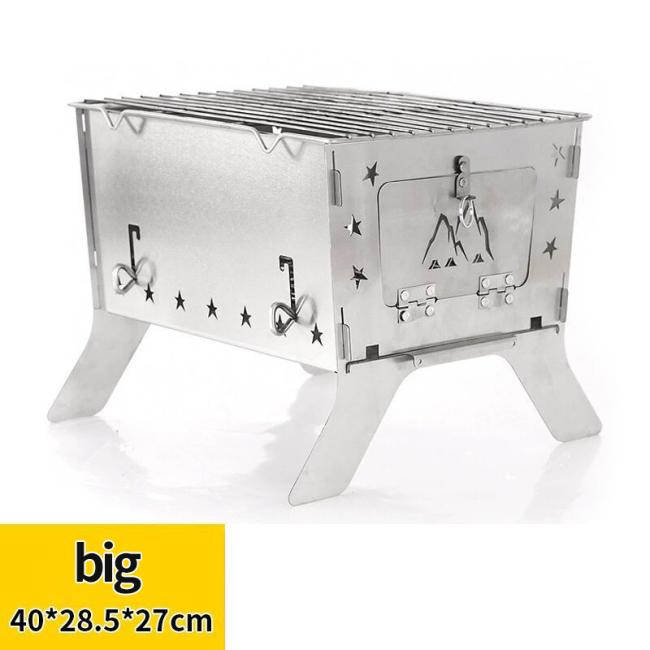 Custom Mantel Foldable Stainless Steel Camping BBQ Grill Stove