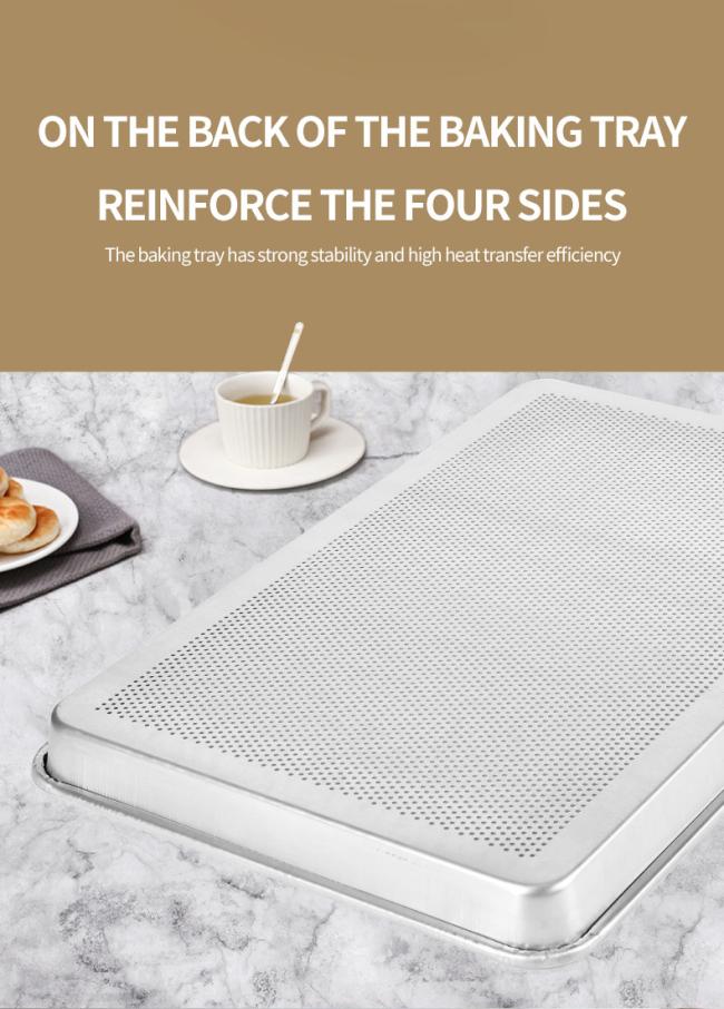 Logo Engraved Perforated Oven Baking Tray Made of Aluminum Alloy