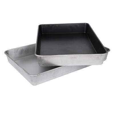 China Aluminum Alloy Customizable Nonstick Bread Baking Pan Tray With Rounded Edges for sale