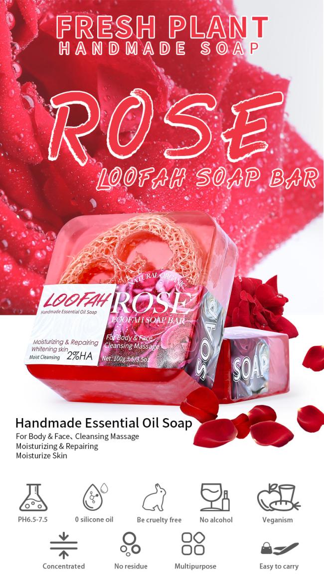 Loofah Aloe Handmade Soap Essential Oil Soap