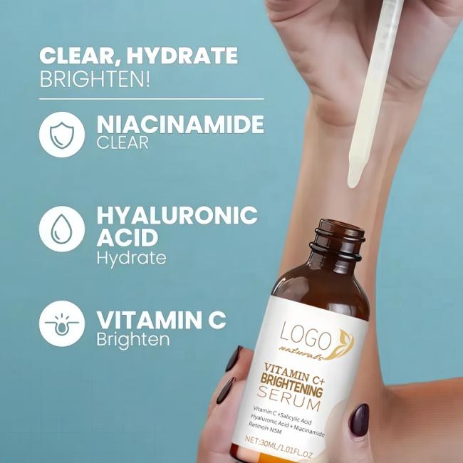 MRUIS Vegan Vitamin C Serum Anti-Aging & Anti-Wrinkle Skin Care Rejuvenating Whitening & Cruelty Free Custom Logo Serum Vc