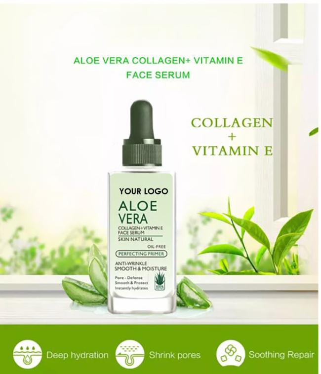 Aloe Vera Collagen Vitamin Face Serum Moisturize and Nourish the Skin Anti-wrinkles Firm Sooth and Repair Skin Facial Essence