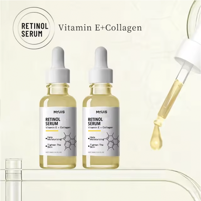 OEM ODM Anti-Aging Skin Care Serum with Retinol & Vitamin C Whitening Brightening Acne Treatment Lightening Spots for Men Women