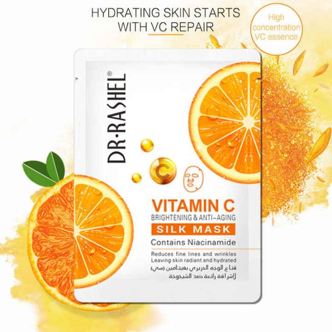 DR.RASHEL Vitamin C Brightening and Whitening Silk Sheet Facial Mask.anti-wrinkle Firming Lighting SILK MASK