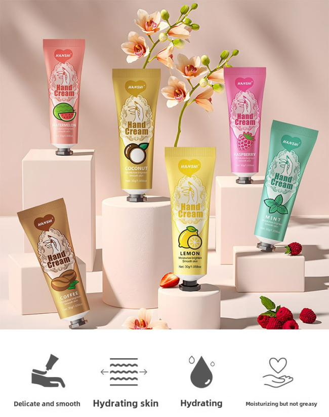 Whitening Organic Moisturizing Hand Cream Anti-Dry Cracking Hydrating Soft Skin Lotion Fragrance Handcream Stock for