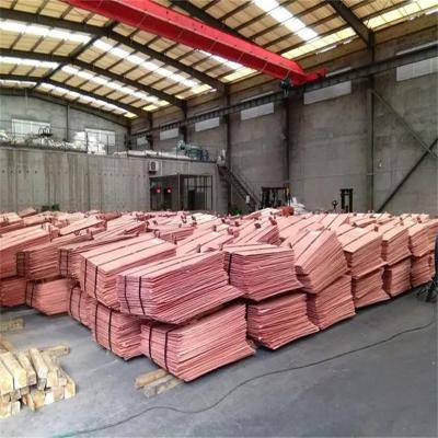 China Cátodo de cobre chino T1 T2 T3 Grado ASTM Hojas de cobre 4 mm 5 mm espesor cobre rojo 99,99% en venta