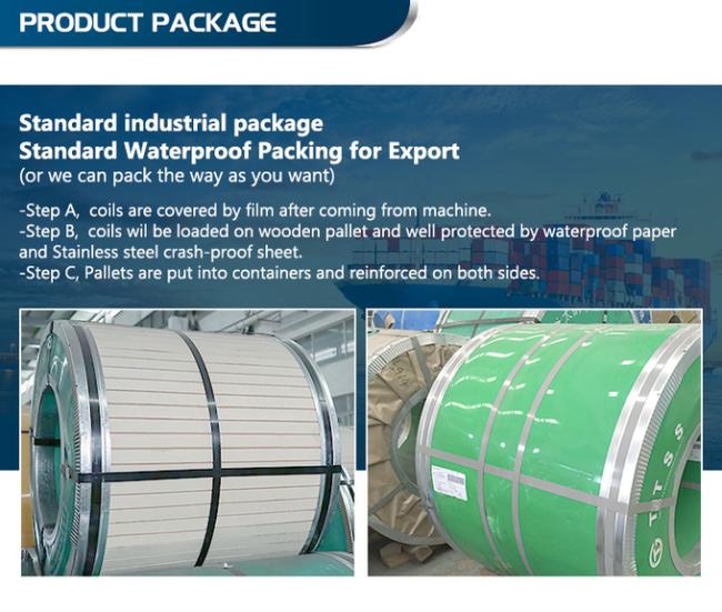Grade 201 304 410 430 Stainless Steel Strip Coil Cold Rolled Polished 3