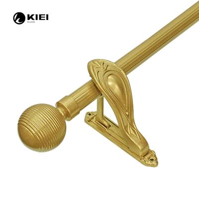 China 28MM Metal Pipe Curtain Pole Gold Color For Indoor Decor for sale