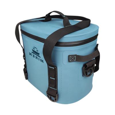 China Blue Color 12 Can Cooler Bag , Soft Insulated Lunch Bag Waterproof For Picnic for sale