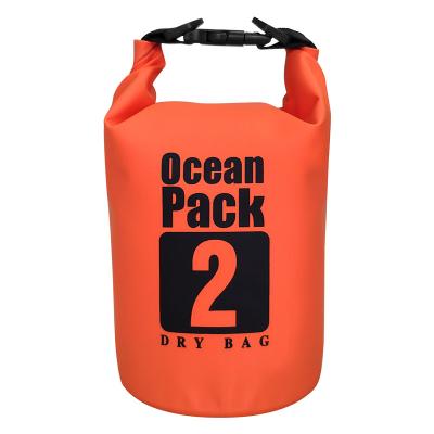 China Leakproof PVC Dry Bag , Waterproof Bag 2 Liter For Swimming Fishing OEM for sale