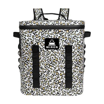 China TPU Waterproof Picnic Cooler Bag , Leopard Camouflage Insulated Cooler Backpack 20L for sale