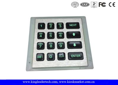 China IP 65 Access Control Keypad With Green Backlight , 16 Key Keypad for sale
