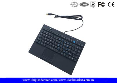 中国 12のファンクション キーおよびタッチパッドが付いているゴム製コンピュータ産業デスクトップのキーボード 販売のため