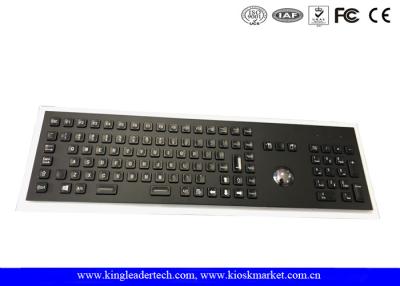 China O teclado industrial do Trackball das chaves completas galvanizou chaves pretas do teclado 103 do metal à venda