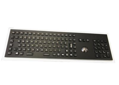 China 103 Keys Electroplated Black Industrial Metal Keyboard 20mA 38mm Trackball for sale