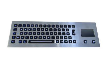 China Water Resist Illuminated Metal Keyboard Front Mounting EMC Emission for sale