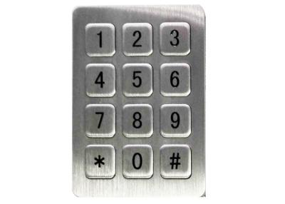 China Rugged Panel Mount Metal Keypad Stainless Steel Waterproof 20mA for sale