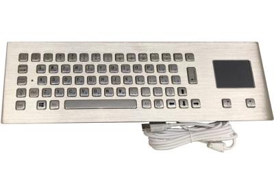 China Customized Layout Industrial Metal Keyboard Brushed SS For Kiosk for sale