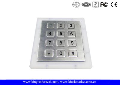 China Panel Mount Rugged Metal Numeric Keypad With 12 Short Travel Keys for sale