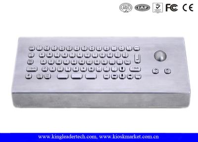 China Brushed Stainless Steel USB Industrial Keyboard With Trackball for sale