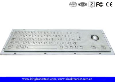 China Rugged 65 Keys Industrial Kiosk Keyboard With Short Keys And Trackball for sale