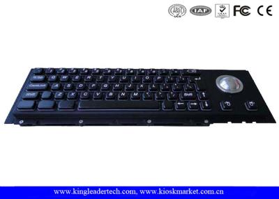 China 63 Cherry Key Industrial Metal Keyboard Electroplated Black With Trackball for sale
