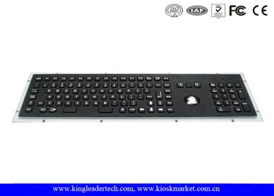 China Brushed Stainless Steel Black Metal Keyboard High Vandal-Proof With 103 Keys Panel Mount for sale