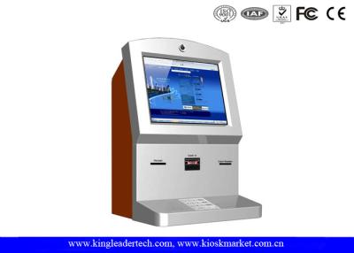 China Customized Stylish Wallmount Kiosk With Camera , Thermal Receipt Printer , Cash Acceptor for sale