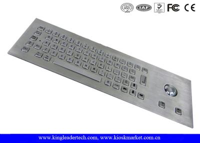 China Vandal Proof Stainless Steel Industrial Computer Keyboard With 64 Keys for sale