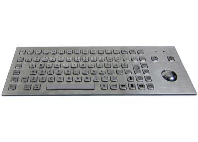 China Industrial Stainless Steel Panel Mount Keyboard IP65 With Optical Mouse Trackball for sale