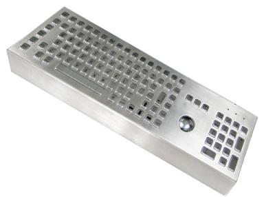 China Ip68 Desktop Industrial Metal Keyboard With Full Keys Mouse Touchball for sale