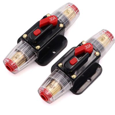 China 30A In line Audio Circuit Breaker 30 Amp Reset Fuse Holder manual reset For Switch Protection for sale