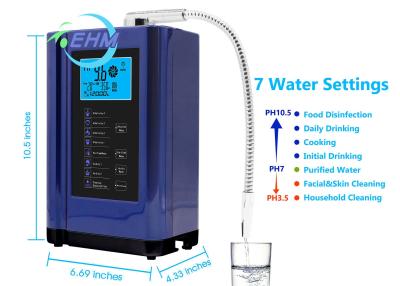 China AC110 60Hz LCD Screen alkaline Home Water Ionizer 3.5 - 10.5 PH 50W for sale
