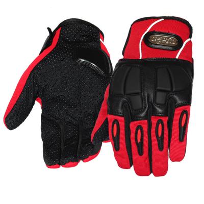 China Women Motorcycle Gloves Sport Racing Leather Riding Gloves With Reflective Stripe for sale