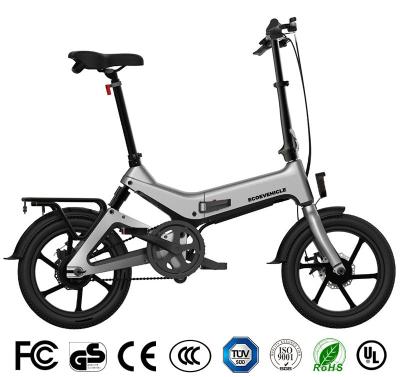 China 350W Motor 36V 7.5Ah 16 Inch Folding Electric Bike for sale