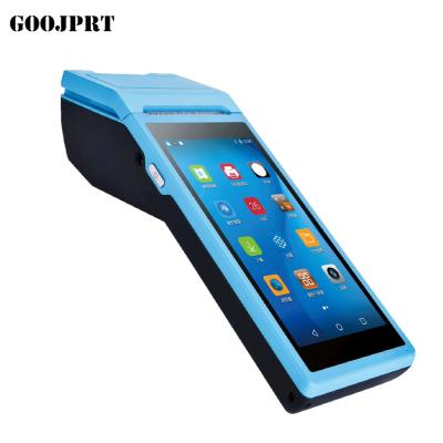 China 5.5 Inch Touch Screen display Handheld Terminal 3G Android Mini Pos Machine with Bluetooth Wifi Thermal Mini Pos Printer for sale