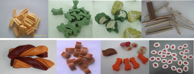 Single Double Color Pet Dog Chew Food Processing Line