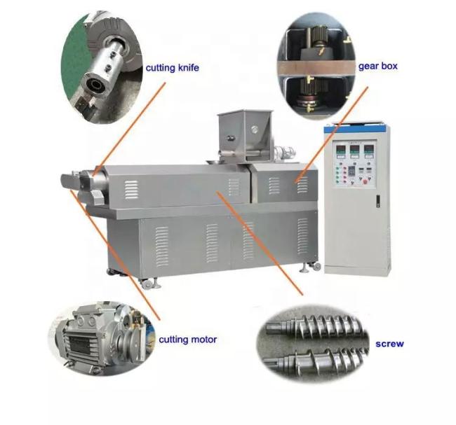 Inflated Corn puffed rice snack food extruder making machine
