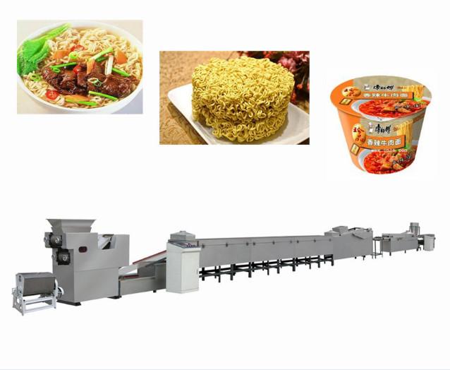 Fried Instant Noodle Production Line / Cereal Grain Corn Noodle Making Machine
