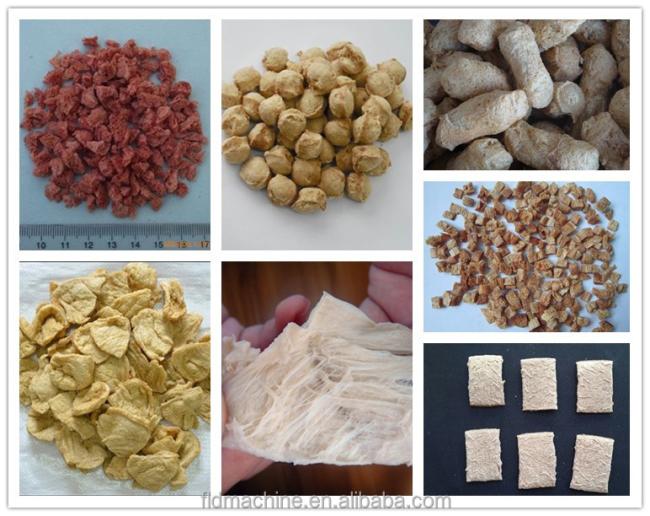 Automatic Textured Vegetable Soy Bean Meat High Protein Soya Food Chunk Nugget Making Extruder Vegan Food Machine