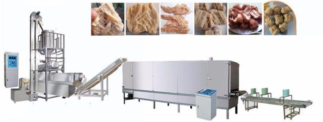 Automatic Textured Vegetable Soy Bean Meat High Protein Soya Food Chunk Nugget Making Extruder Vegan Food Machine
