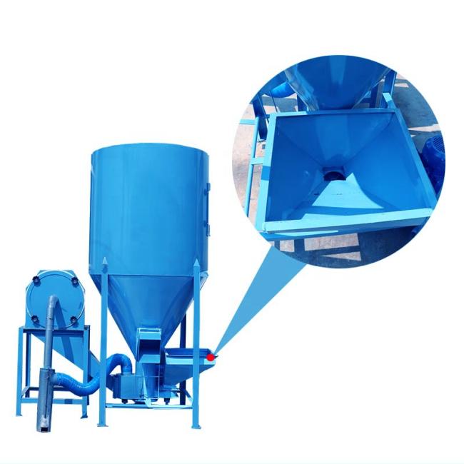 High Production Batch Cattle Feed Grinder Mixer Feed Processing Machine