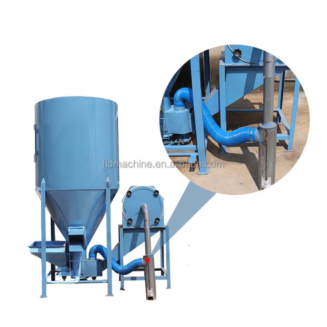 High Production Batch Cattle Feed Grinder Mixer Feed Processing Machine