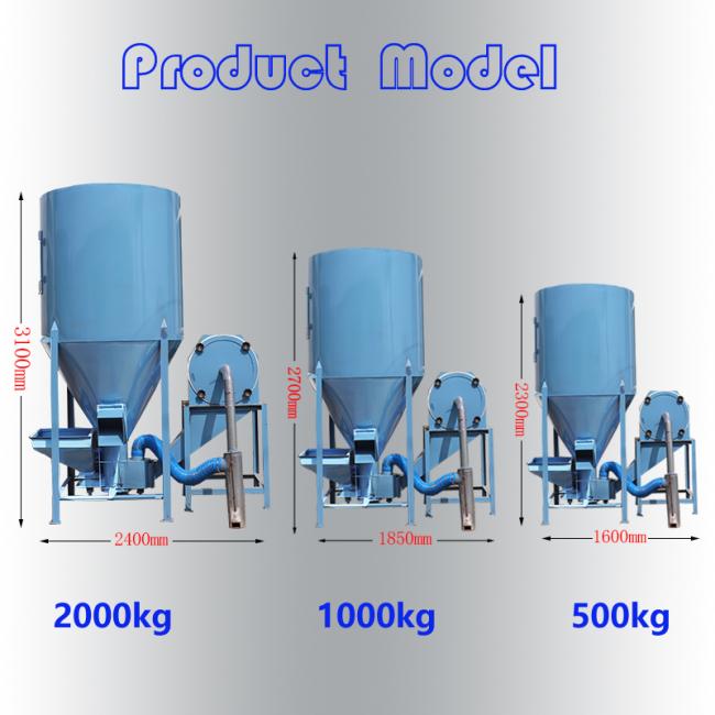 High Production Batch Cattle Feed Grinder Mixer Feed Processing Machine