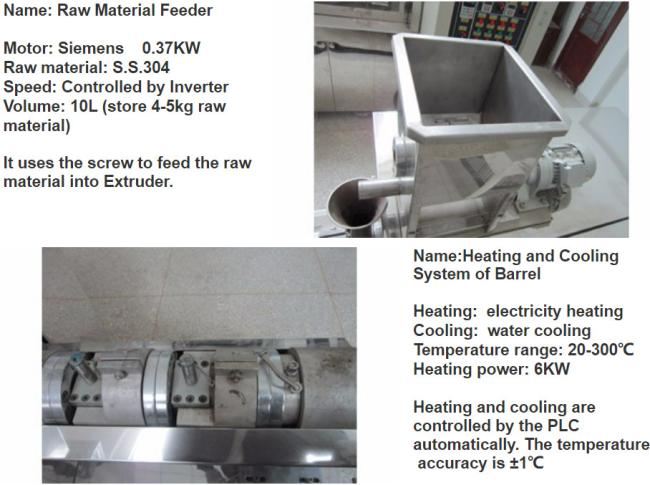 Snacks food extruder laboratory twin screw food extruder