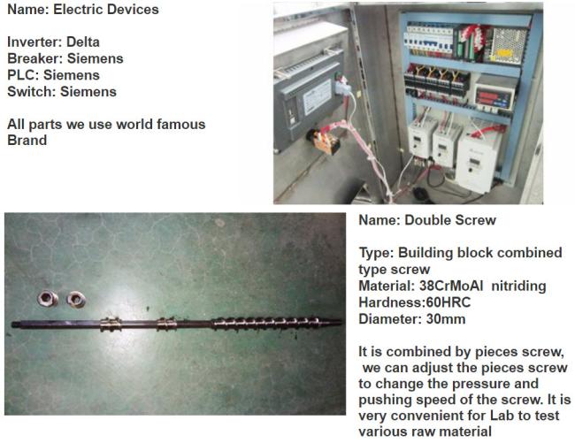 Snacks food extruder laboratory twin screw food extruder